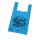 Sac bretelle r&eacute;utilisable - Huitre d&eacute;lice iod&eacute; bleu 26 + 12 X 45 cm