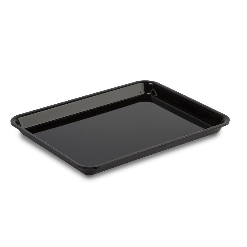 Plat plexi rectangulaire noir 28x21x5 cm