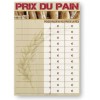 Panneau de tarif Boulangerie  Prix du Pain  "Le Fournil"