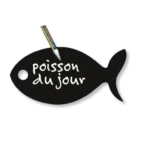 Ardoise poisson noir