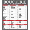 Panneau Tarifs 70x80cm Maestro Boucherie VBVA+ fil nylon